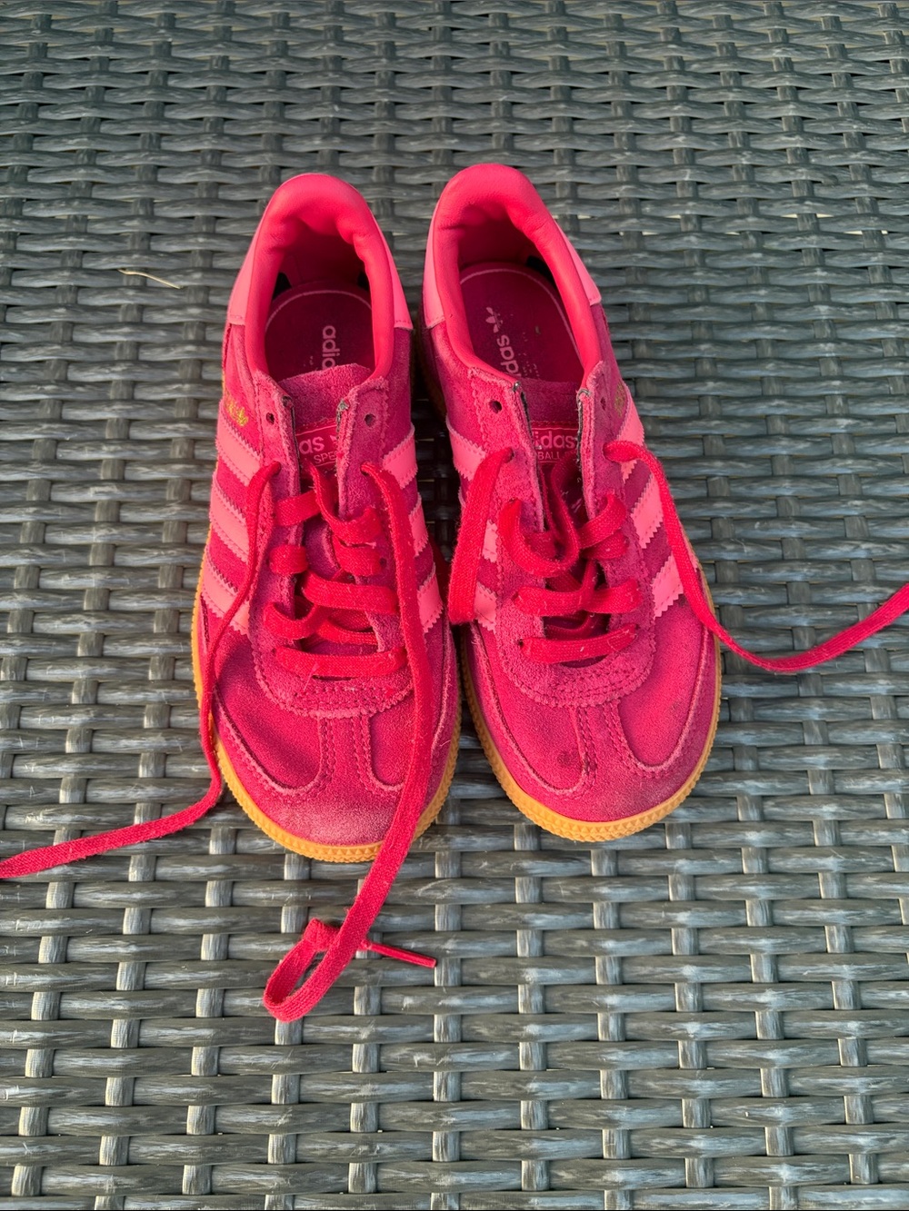 adidas Kids Bright Pink Suede & Textile Sneakers
